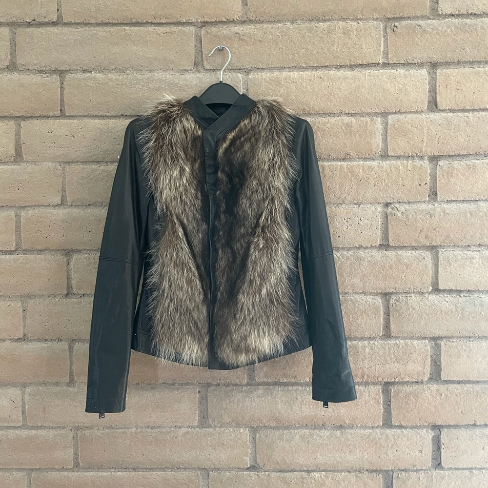 Raccoon fur jacket